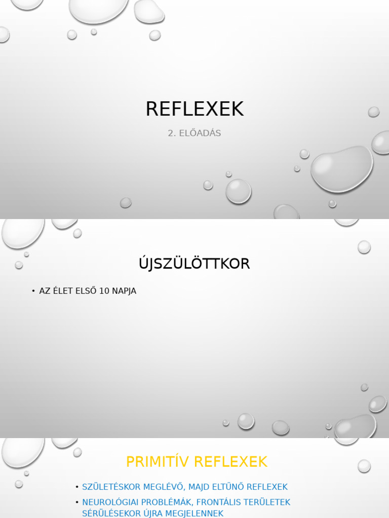 Reflexek 2. Előadás 2024 | PDF