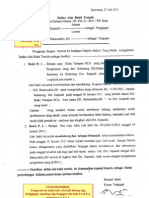 Daftar Bukti Tergugat Kasus Hutang KH Baharuddin SH