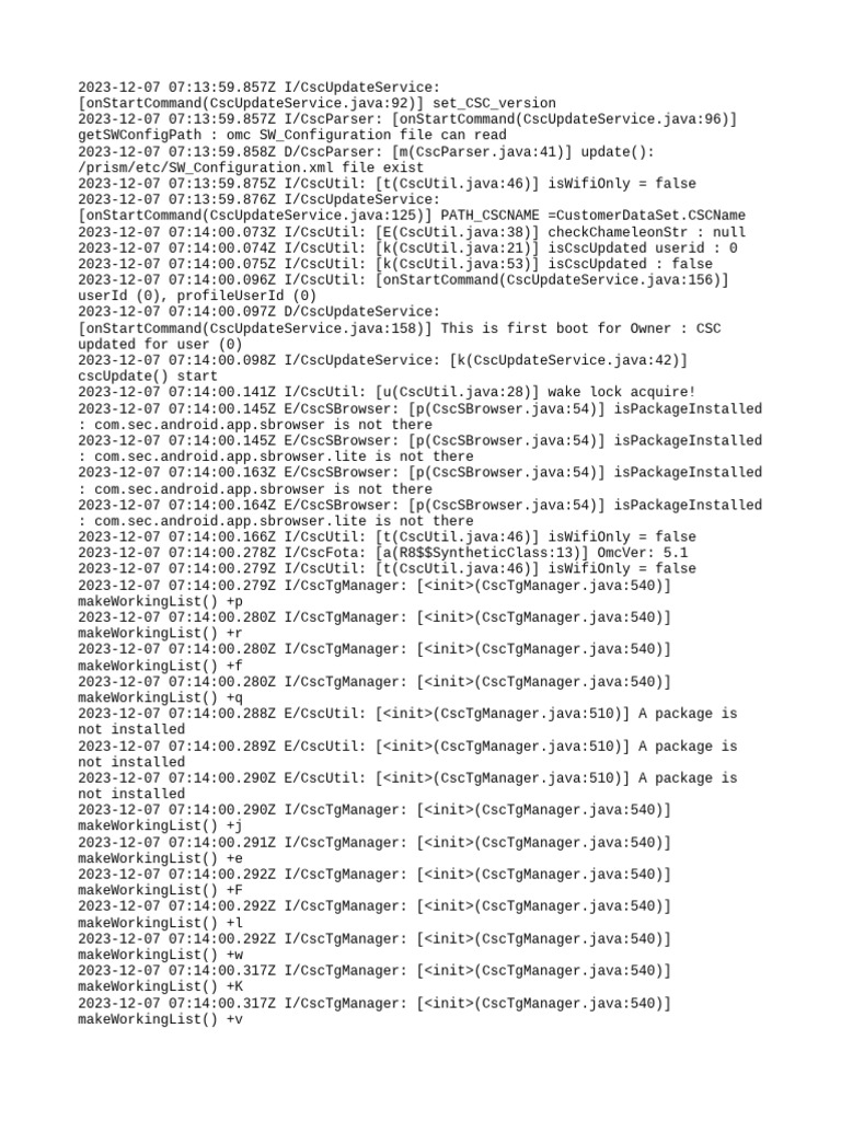 CSC Update Service Log Analysis | PDF | Computing | Telecommunications