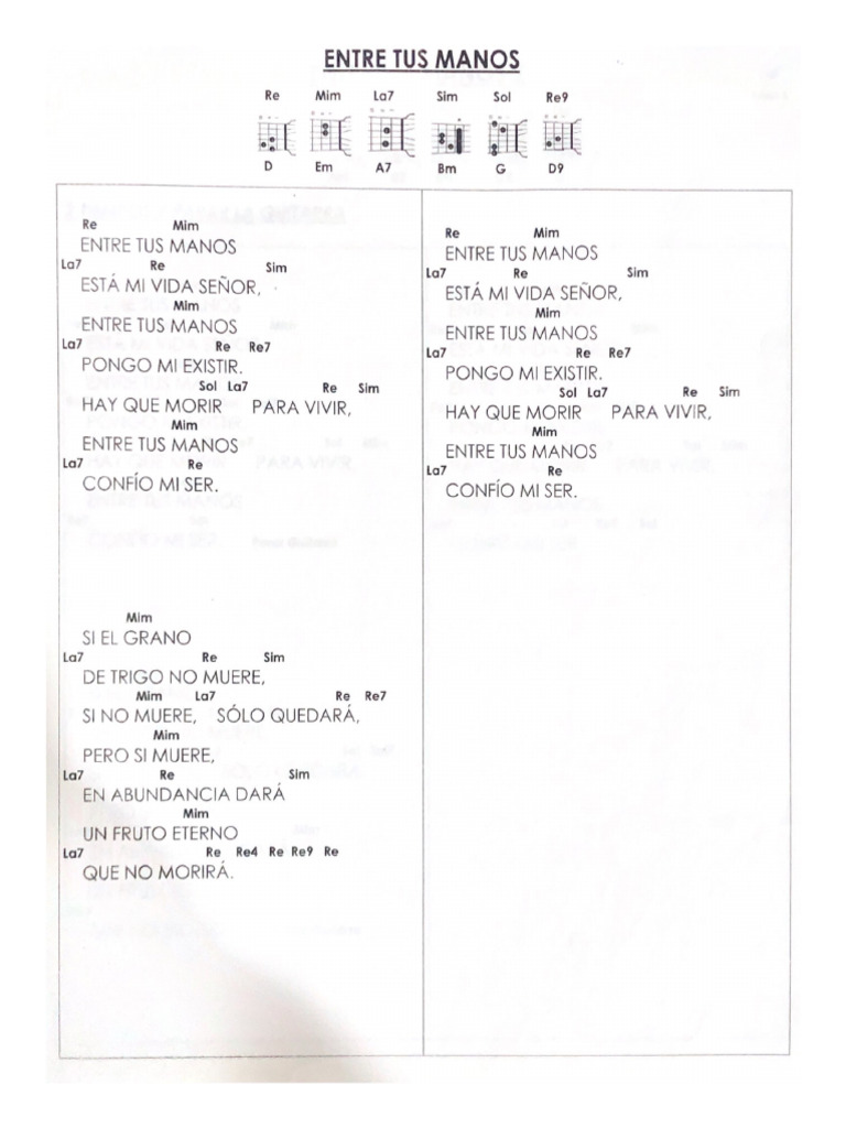 Entre Tus Manos | PDF