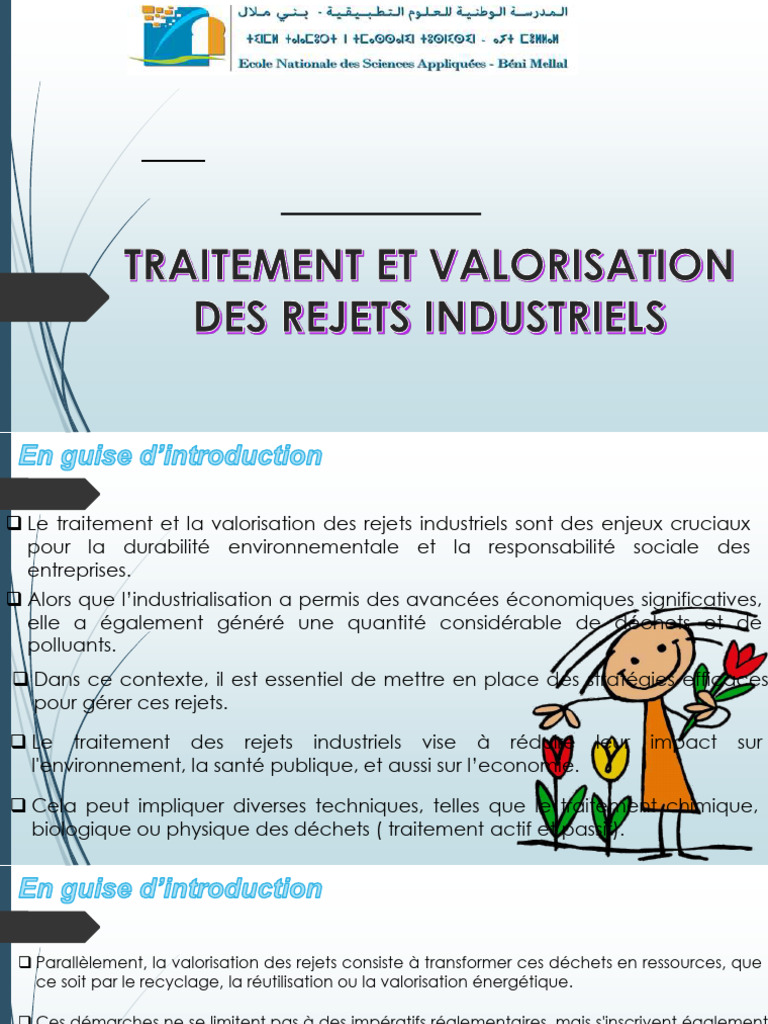 Valorisation des Rejets Industriels | PDF | Déchets | Épuration des eaux