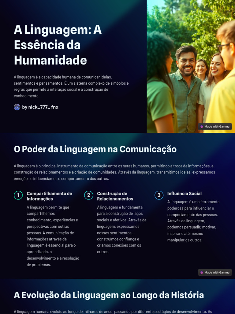 A Importância da Linguagem na Comunicação | PDF | Comunicação | Pensamento