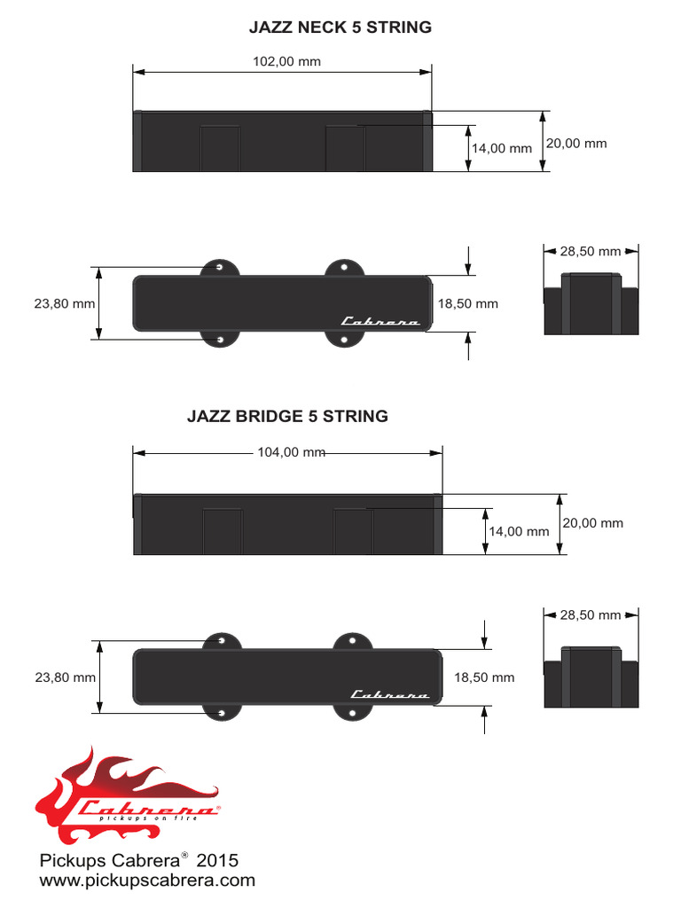 Dimensions for Jazz Bass Components | PDF | Chordophones | Celtic ...