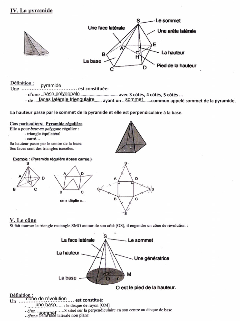 Caractéristiques des pyramides mathématiques | PDF