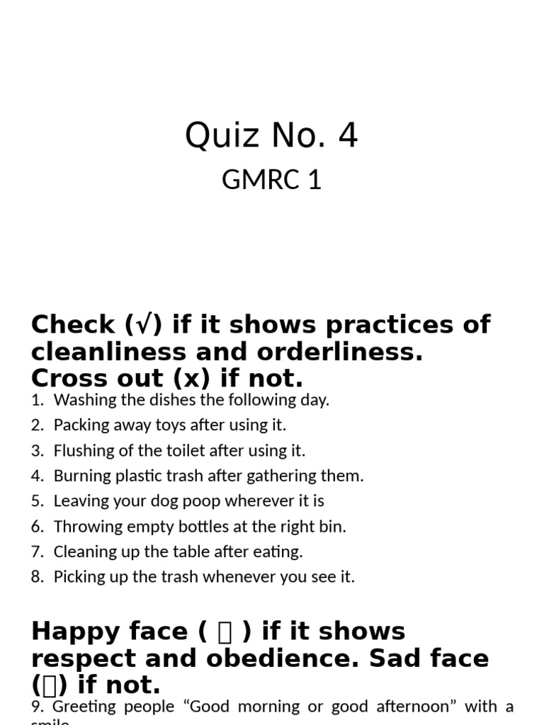 Quiz no 4 gmrc pdf