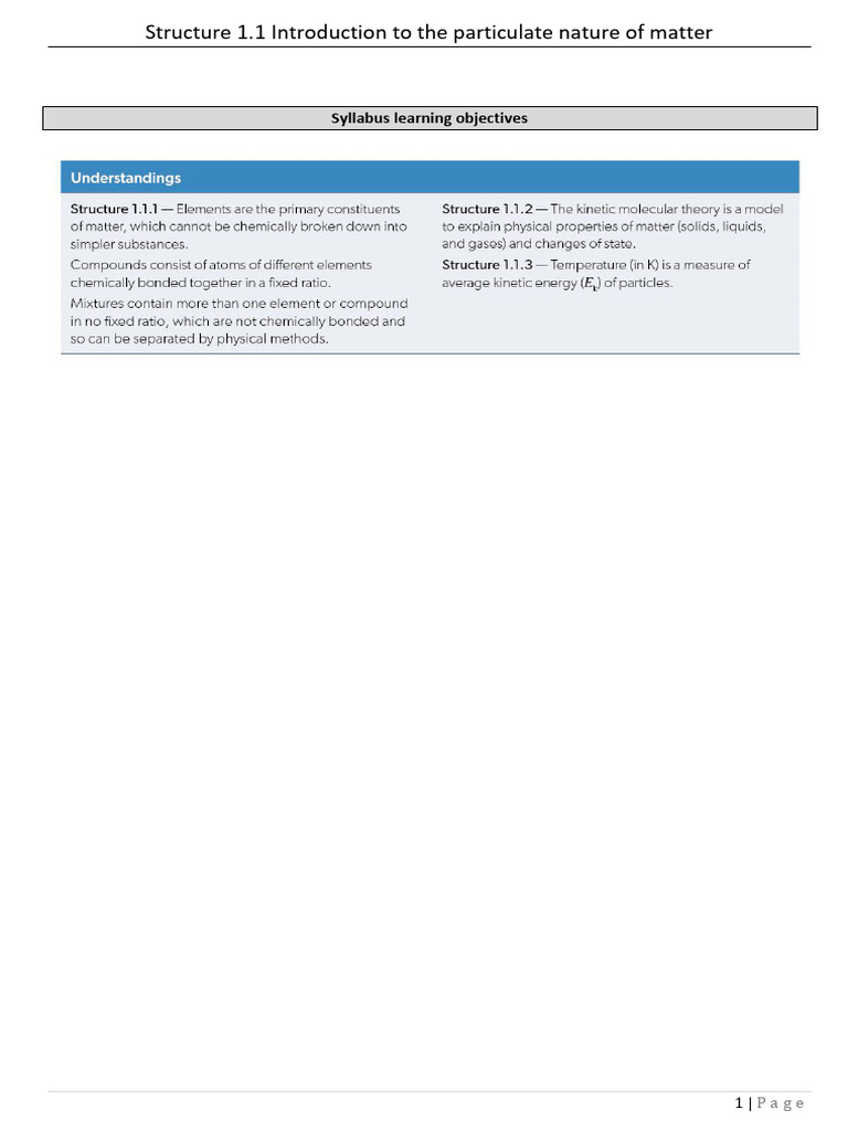 Understanding Matter: Atoms, Mixtures, and Reactions | PDF | Mixture ...