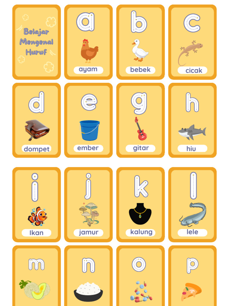 Flascard Huruf | PDF