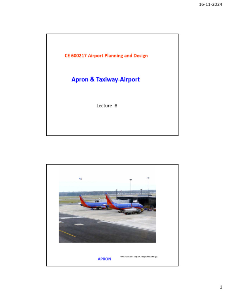Airport Apron Design and Layout Guide | PDF | Runway | Airport