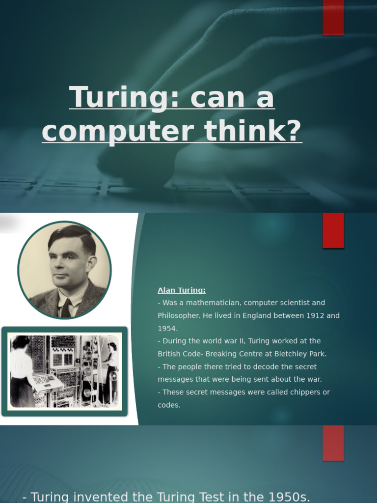 Turing's Test: Can Computers Think? | PDF