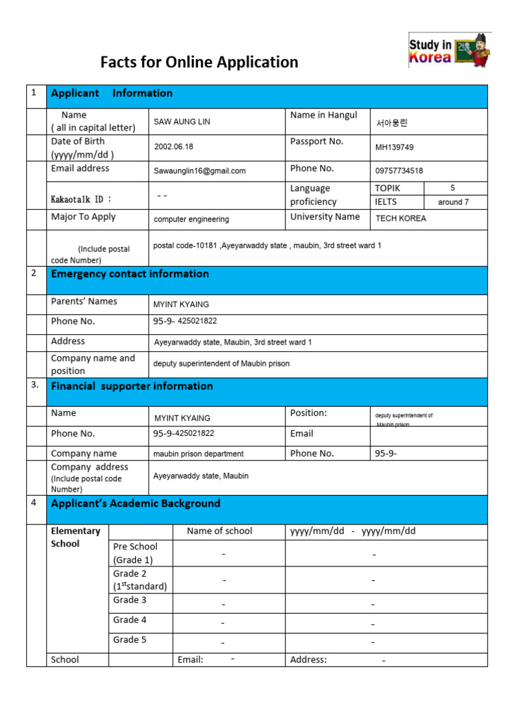 Online Application Form Details | PDF | Meal