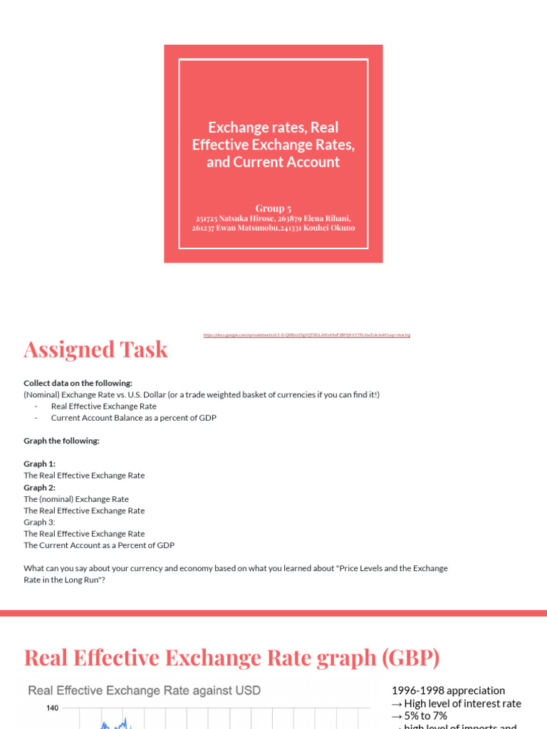 Group 5: Exchange Rates, Real Effective | PDF | Exchange Rate | Pound  Sterling