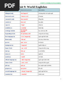 UNIT 9 ( TỪ VỰNG & NGỮ PHÁP) - KEY