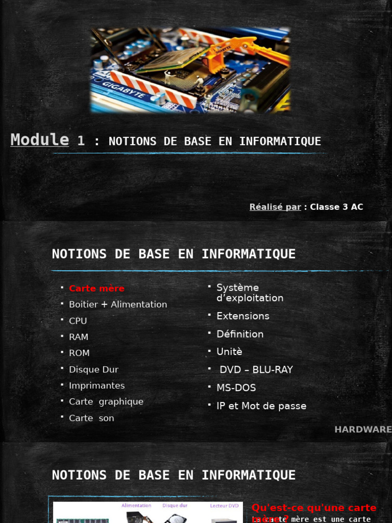 Notions de base en informatique et hardware | PDF | Distribution Linux ...