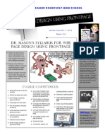 Web Design U Sing Frontpag E: Dr. Mason'S Syllabus For Web Page Design Using Frontpage