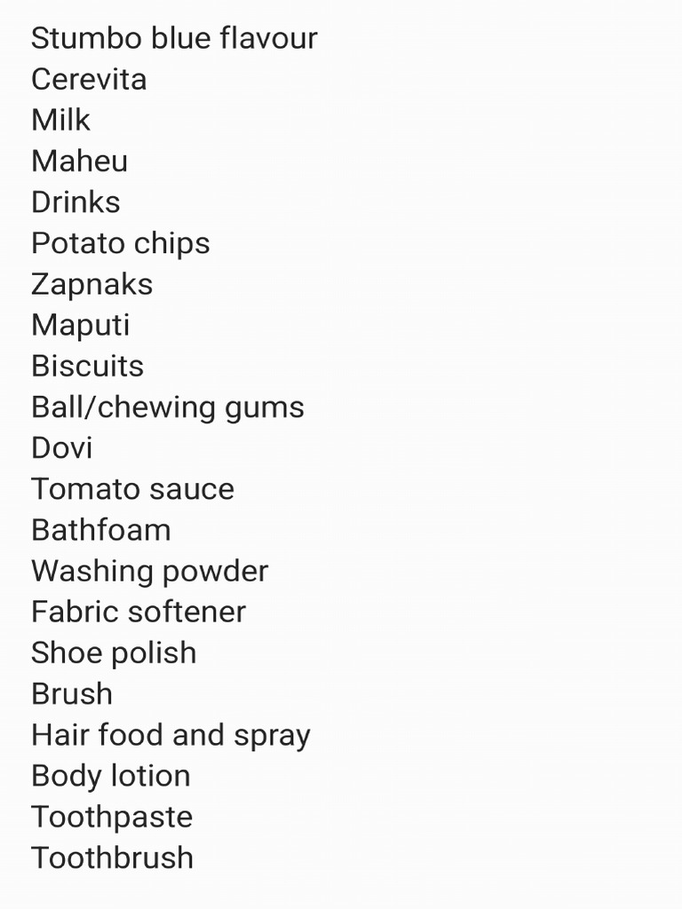 Tuck List | PDF