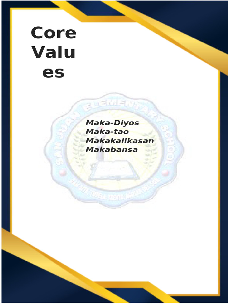 Core Values and Mission of DepEd | PDF