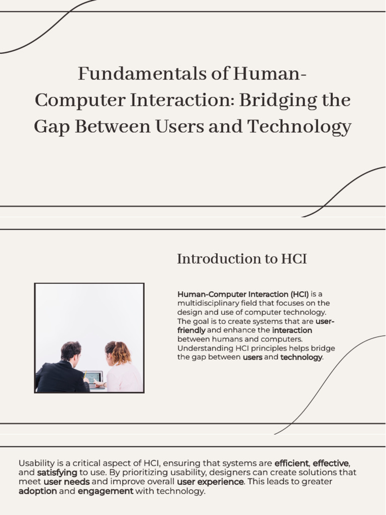 Fundamentals of Human Computer Interaction-Bridging The Gap Between ...
