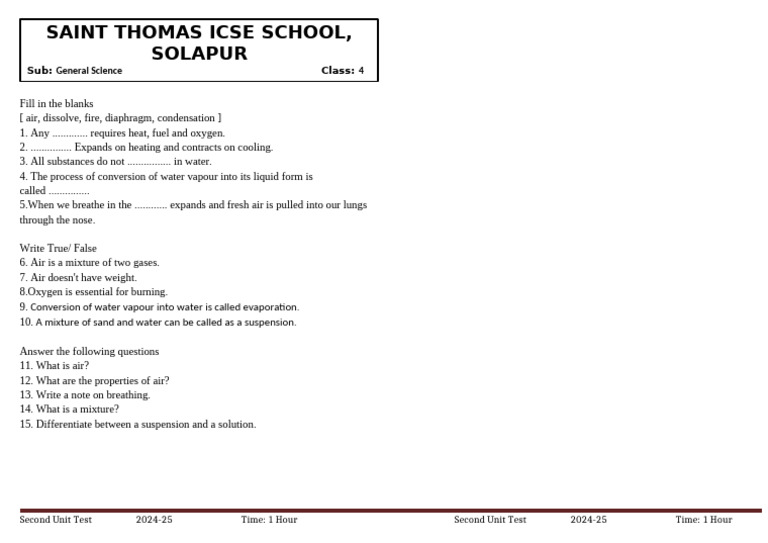 Class 4 General Science Pdf