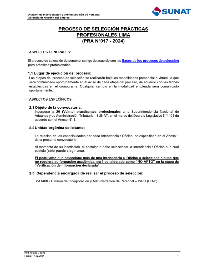 Pra N 017 - 2024 Pro Lima | PDF | aduana | Lima