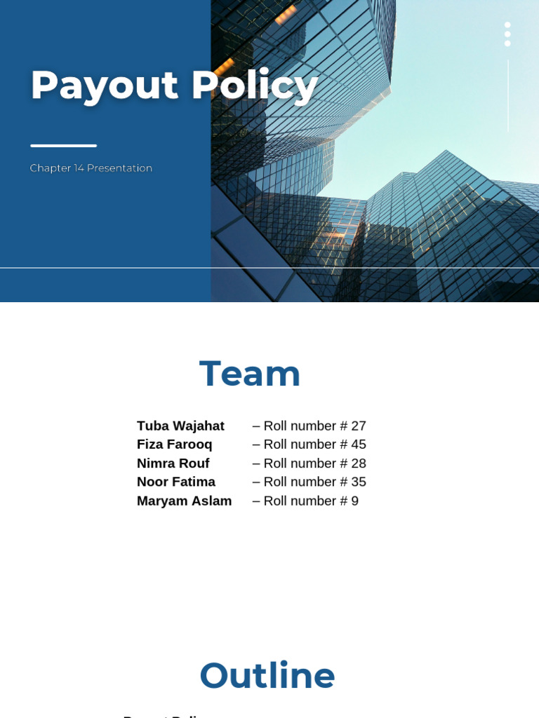 Corporate Payout Policy Guide | PDF | Dividend | Share Repurchase