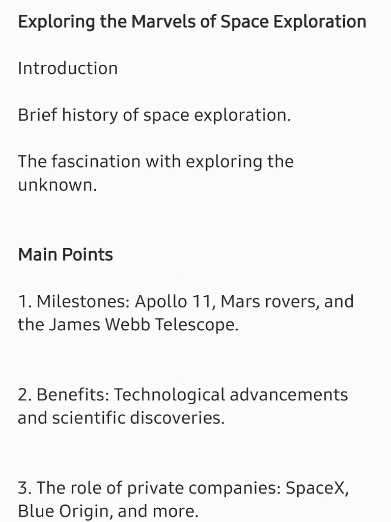 Exploring The Marvels of Space Exploration | PDF
