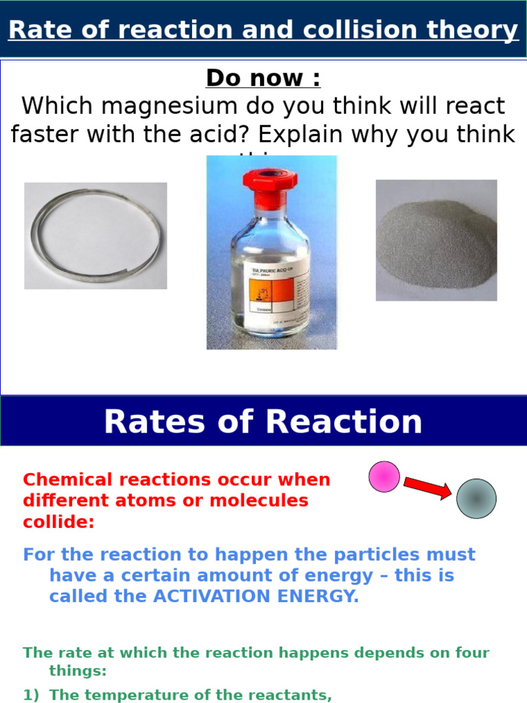 Understanding Reaction Rates and Collision Theory | PDF | Reaction Rate ...