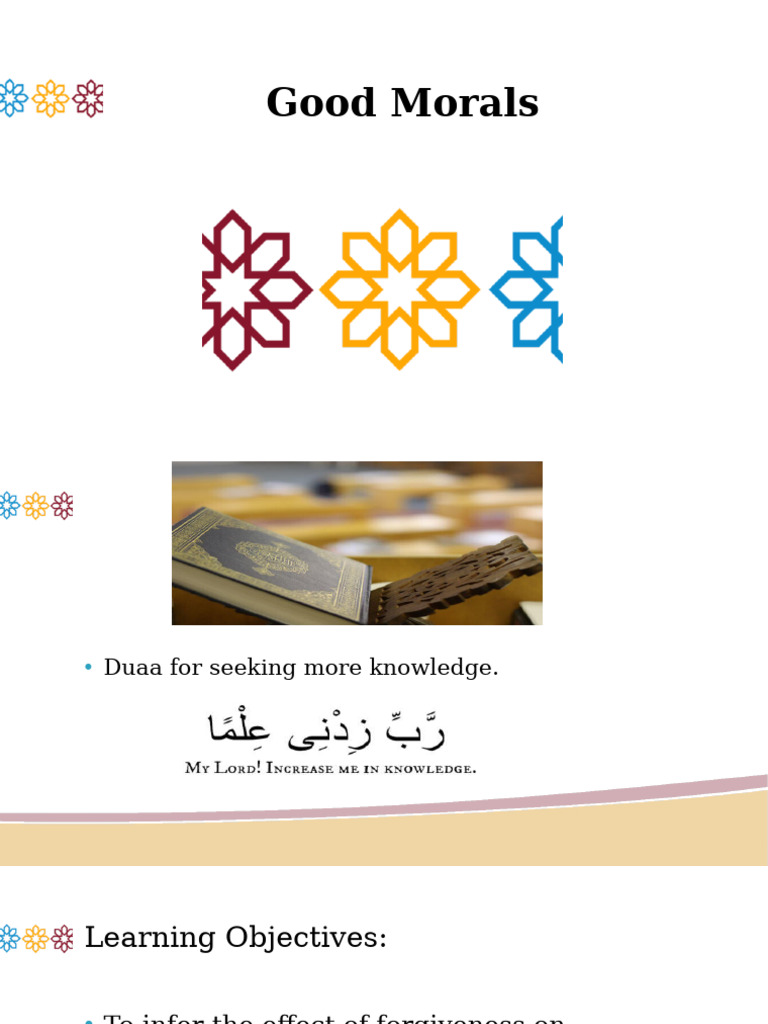 Understanding Morals: Forgiveness & Charity | PDF