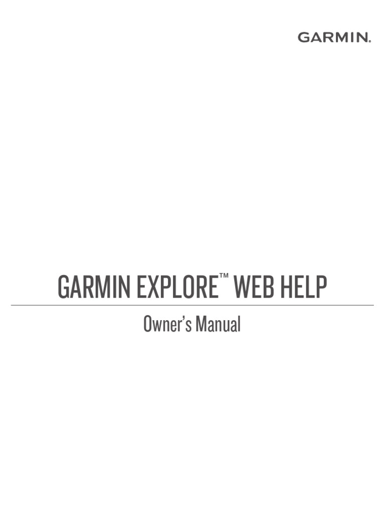 Garmin Explore Web Help en-US | PDF | Facebook | Mobile App
