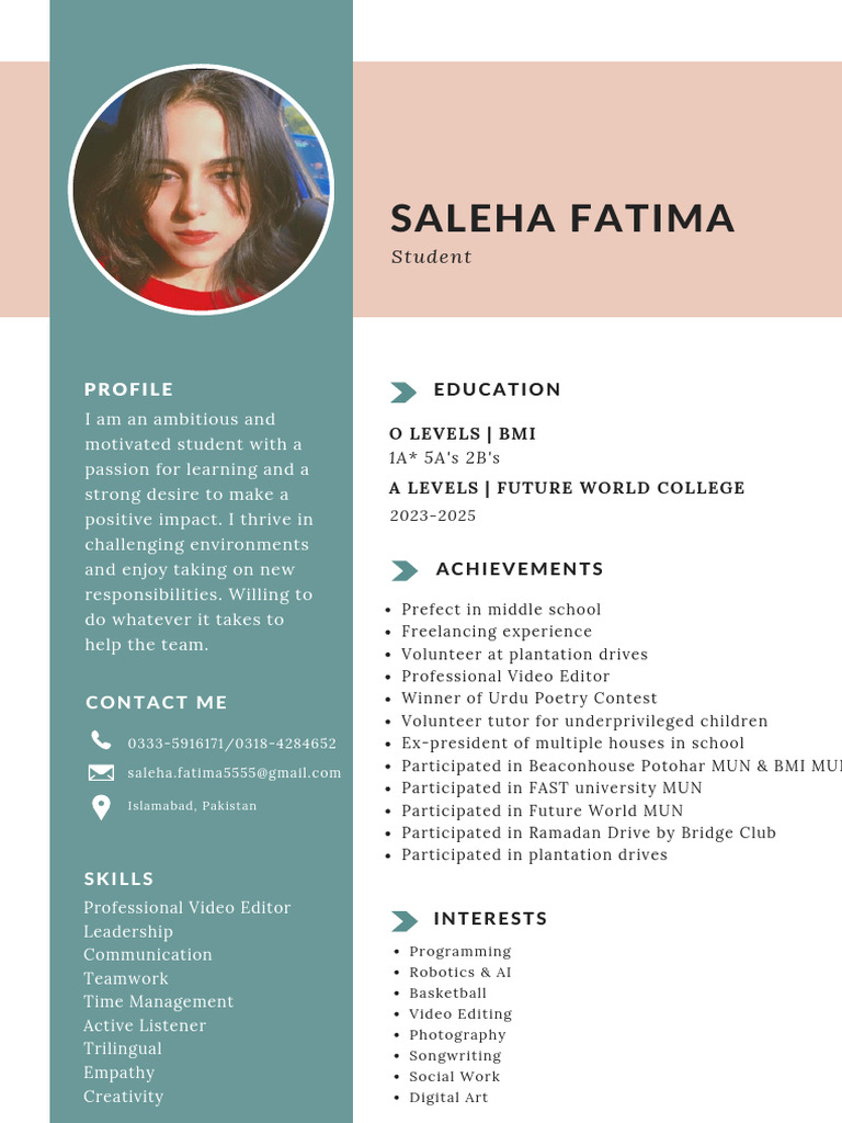Saleha Fatima - CV_20240730_175609_0000 | PDF