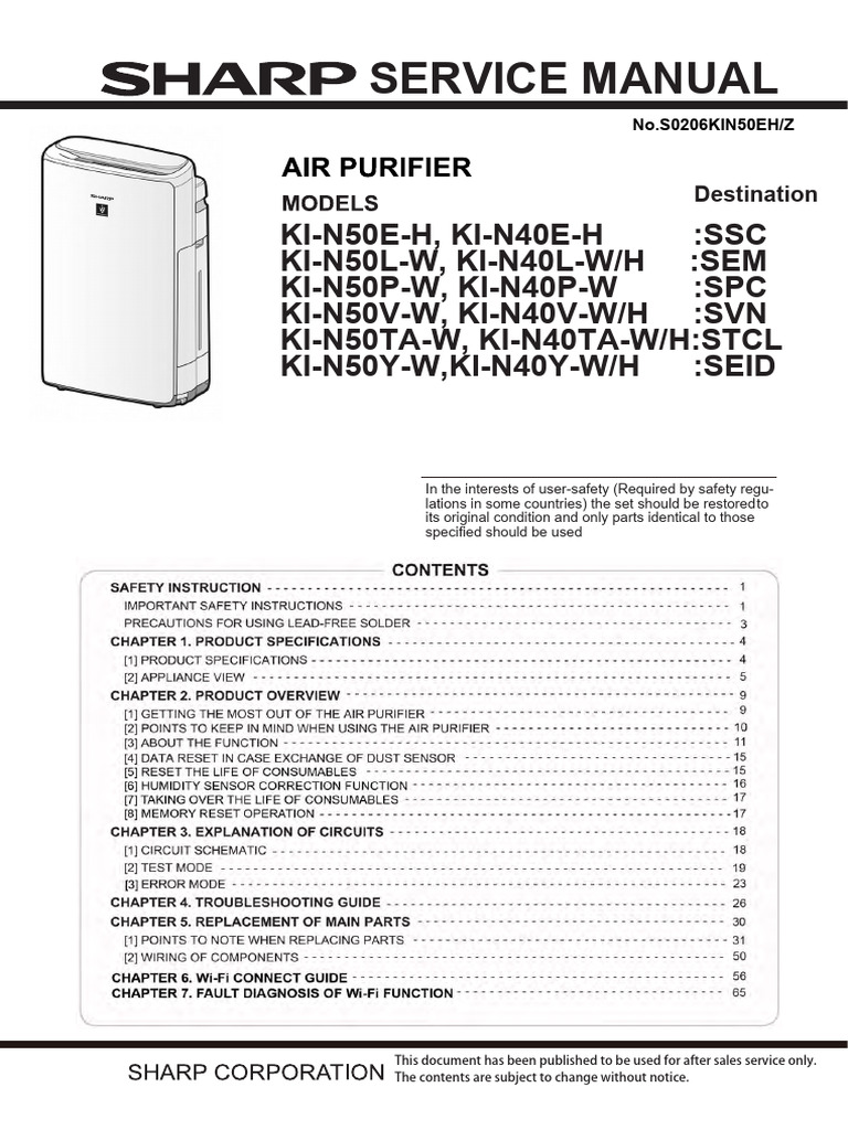 Air Purifier Service Manual & Safety Guide | PDF | Soldering | Solder