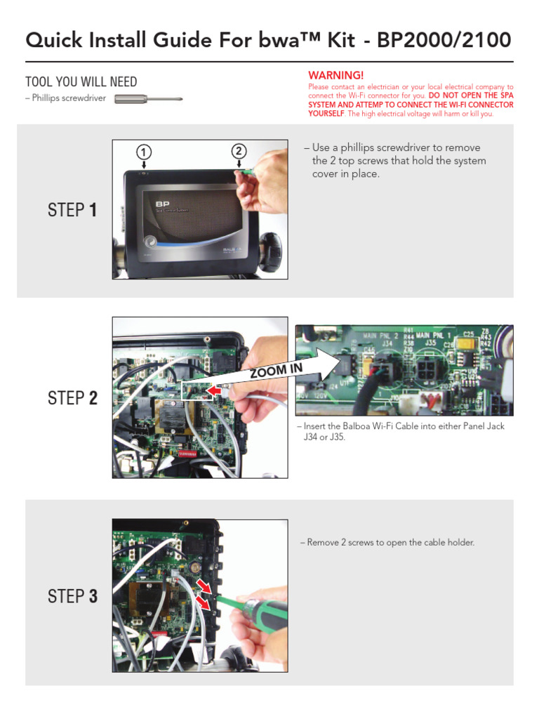 Quick Install Guide for bwa™ Wi-Fi Kit | PDF | Electrical Connector ...
