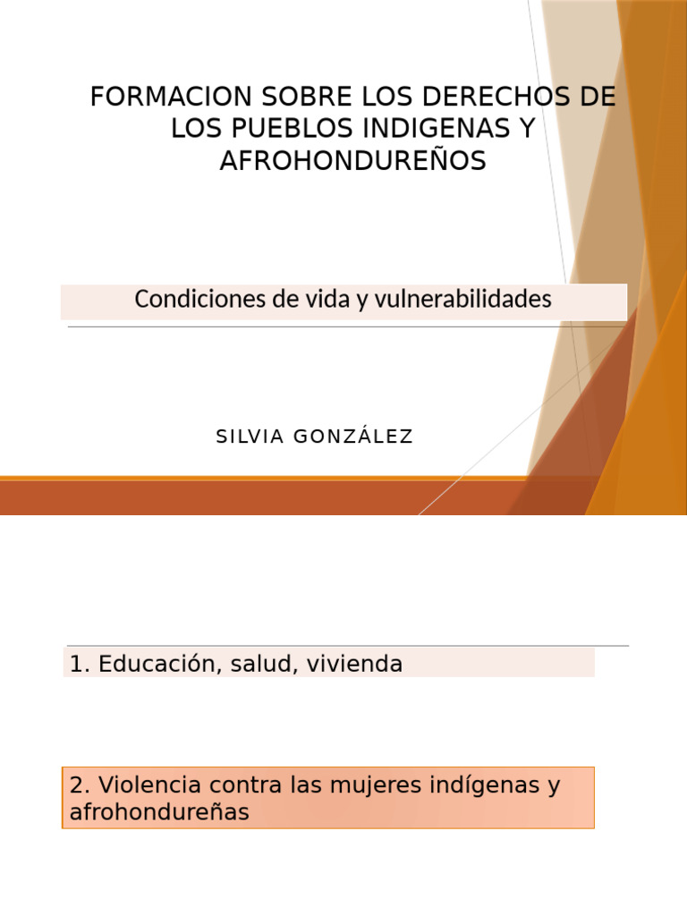 LOS DERECHOS DE LOS PUEBLOS INDIGENAS Y AFROHONDUREÑOS | PDF ...