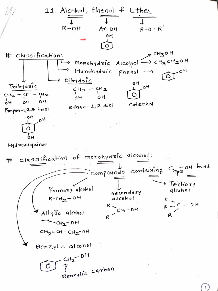Alcohols, Phenols, and Ethers Overview | PDF | Alkane | Ether