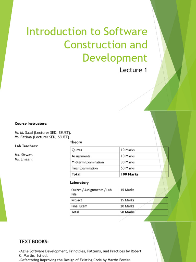 Software Construction Course Overview | PDF | Computer Programming ...