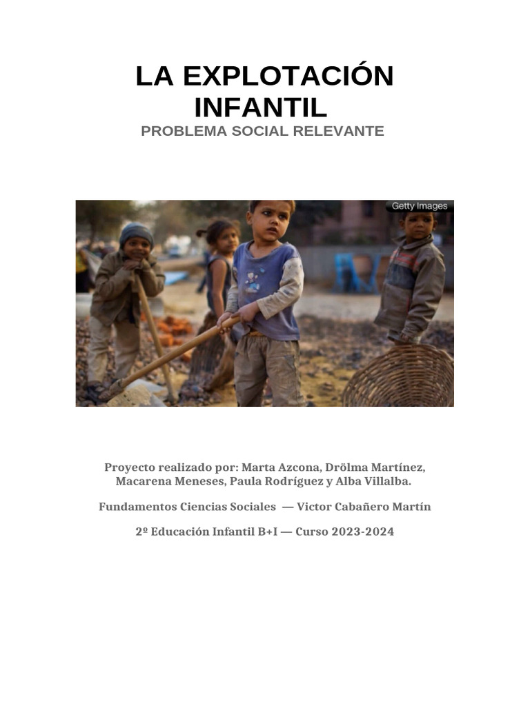 trabajo de explotación infantil | PDF | Trabajo infantil | Violación
