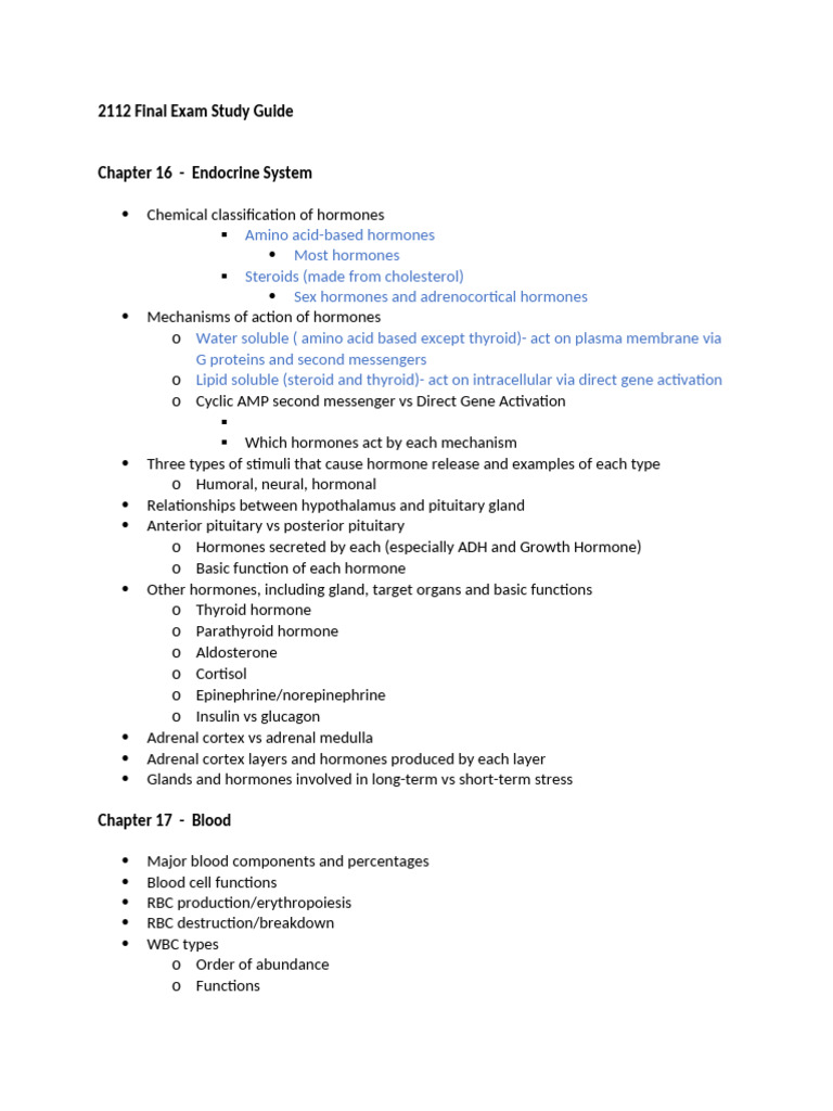 Endocrine and Cardiovascular Exam Guide | PDF | Menstrual Cycle ...
