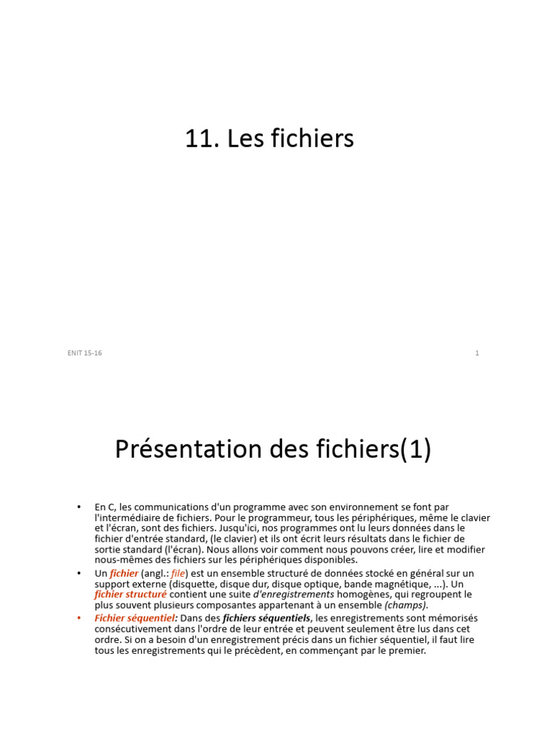 Fichiers séquentiels en C | PDF | Fichier informatique | ASCII