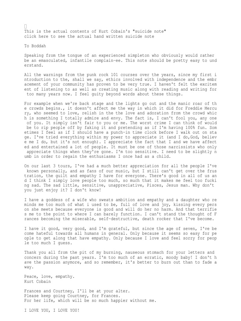 Kurt Cobain S Pdf