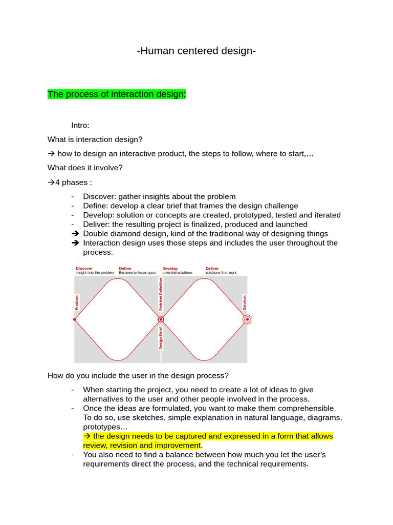 Human-Centered Interaction Design Guide | PDF | Usability | Attention