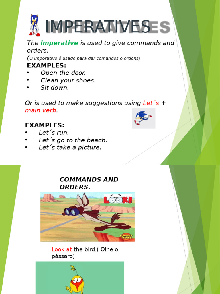 Understanding Imperatives: Commands & Suggestions | PDF