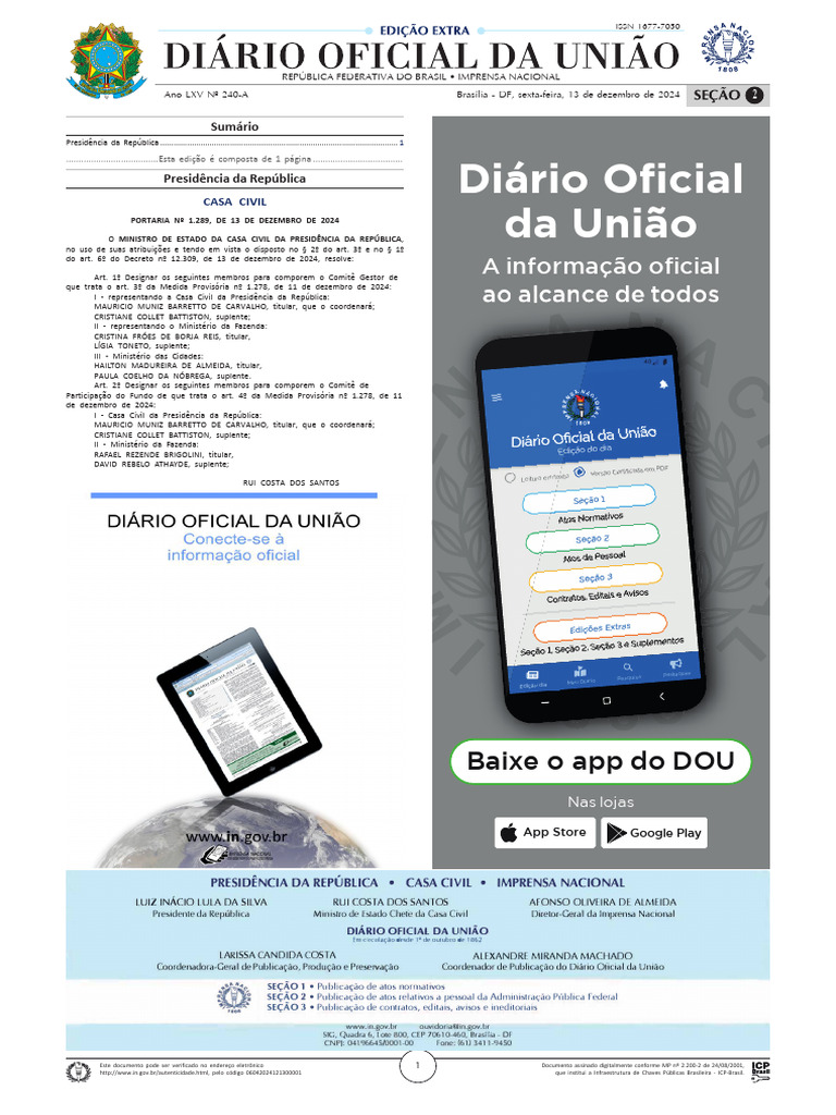 Designação de Membros do Comitê Gestor | PDF | Brasil