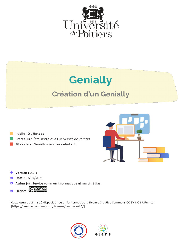 Créer un Genially : Guide Étudiant | PDF | Interface graphique | Vidéo