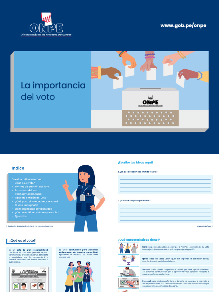 La Importancia del Voto en Perú | PDF | Elecciones | Organizaciones ...