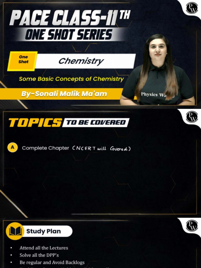 Some Basic Concepts of Chemistry Class Notes Pace Class - 11th One Shot ...
