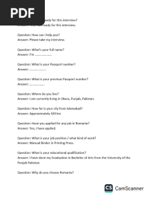 Question & Answer Final. Romania(1)