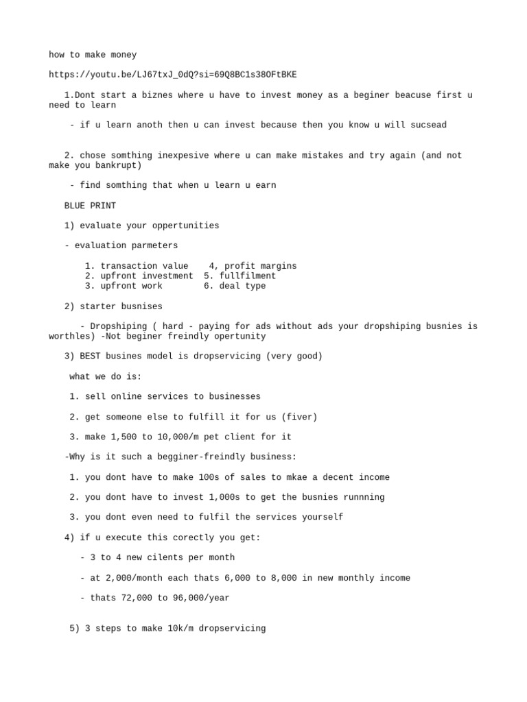 Beginner S Guide To Dropservicing Success Pdf