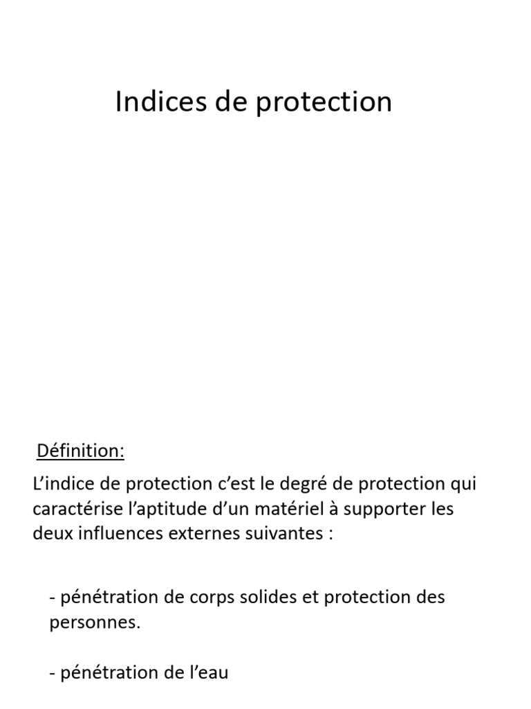 Indice de Protection | PDF