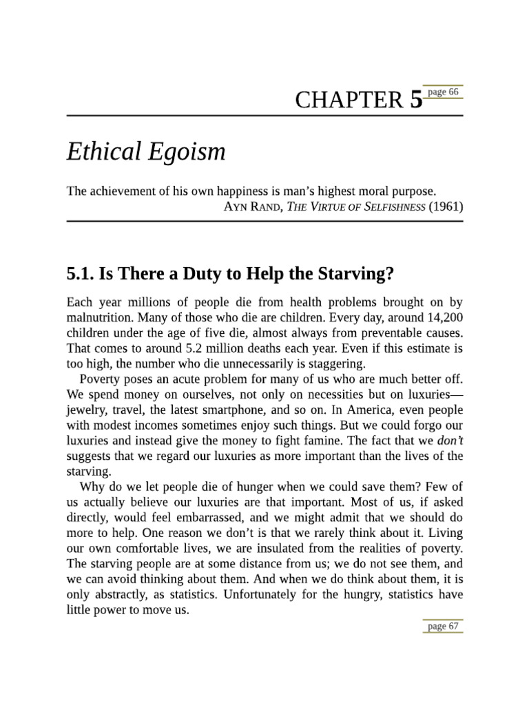 Ethical Egoism | PDF