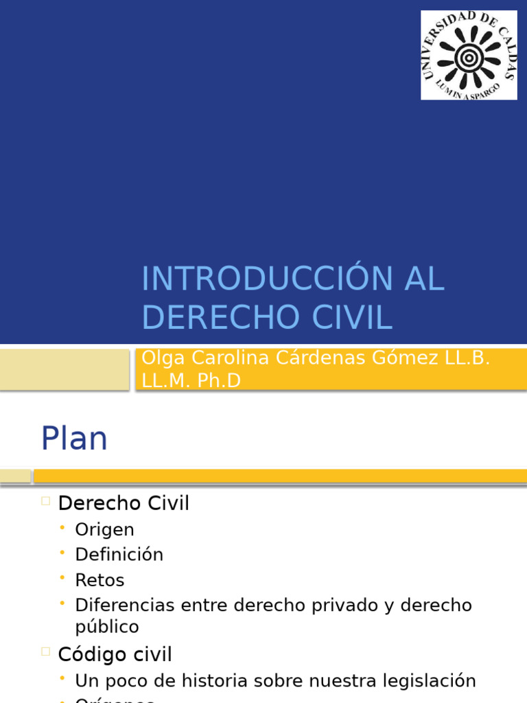 Introducción al Derecho Civil y su Evolución | PDF | Derecho Civil ...
