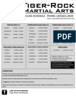 2012 Class Schedule